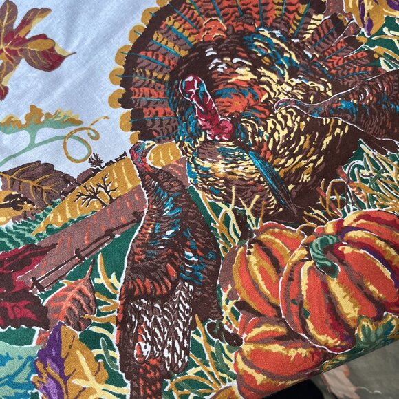 Vintage Thanksgiving Harvest Tablecloth 102 x 60 inches - Picture 2 of 4